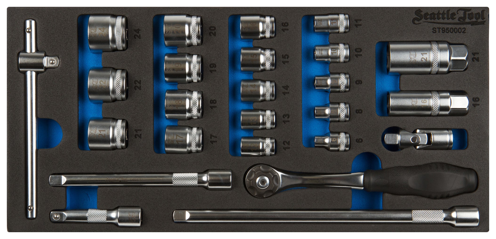3/8" Socket and Driver Set - 25 Pieces Metric