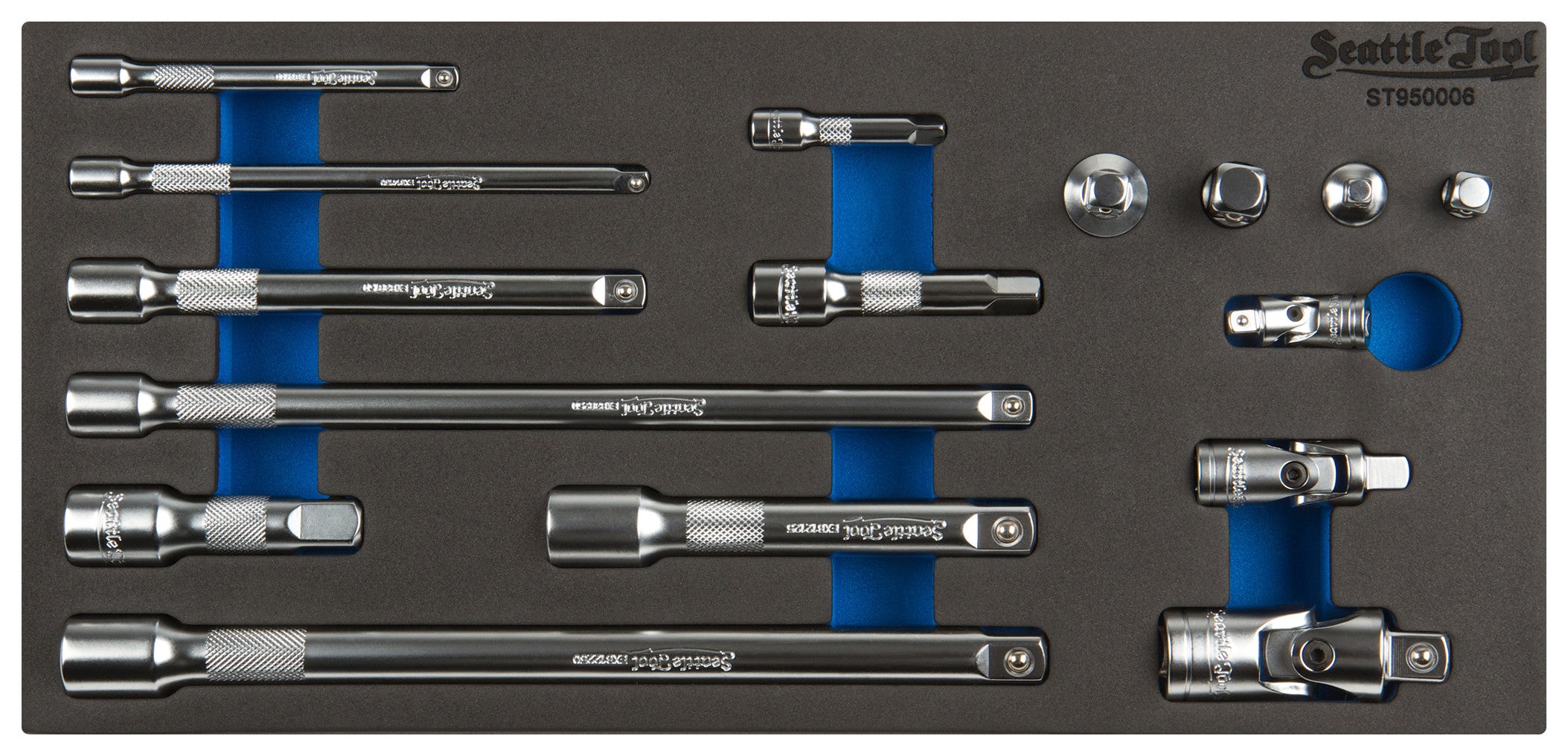 1/4", 3/8", 1/2" Extension and Adapter Set