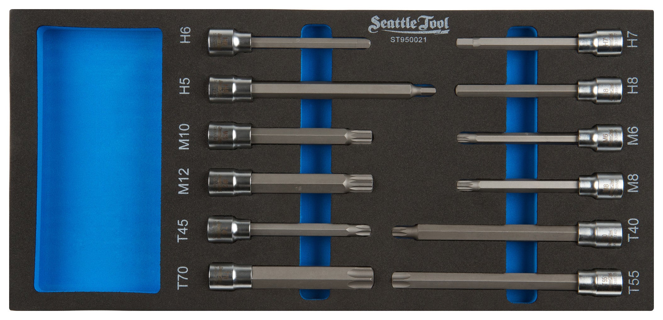 3/8" Long Bit Socket Set - 4 Hex, 4 Torx, 4 Spline