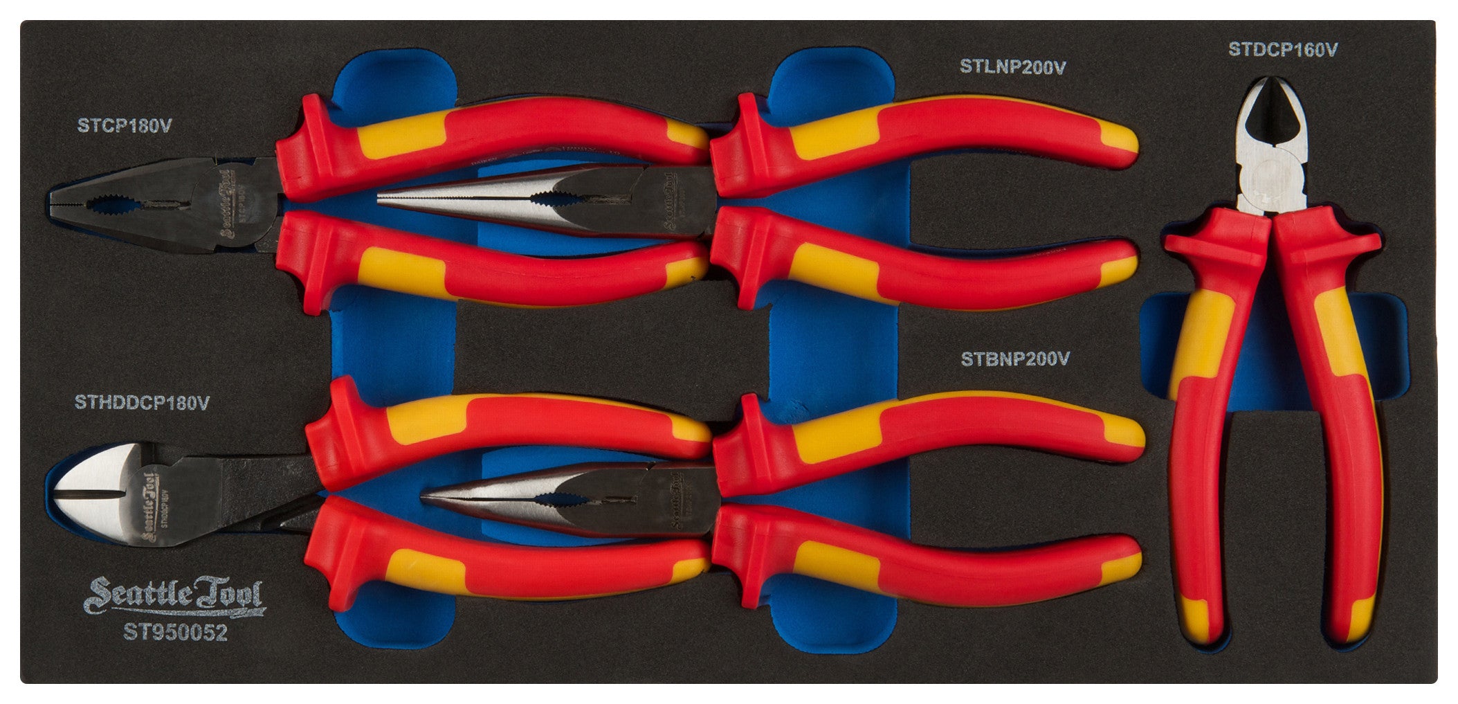 Insulated Electrical Plier Set - 5 Pieces